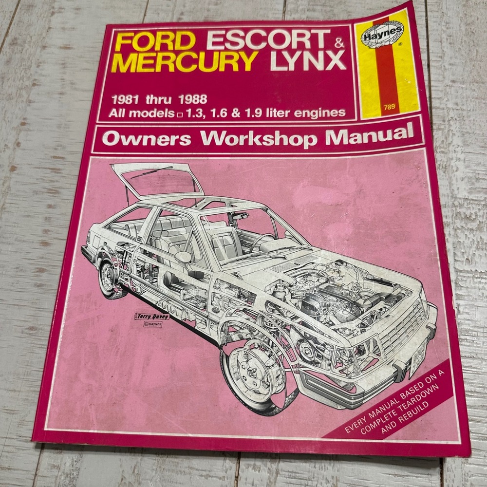 Haynes Ford Escort Mercury Lynx 1981-1988 Repair Manual 789 Gasoline Engines